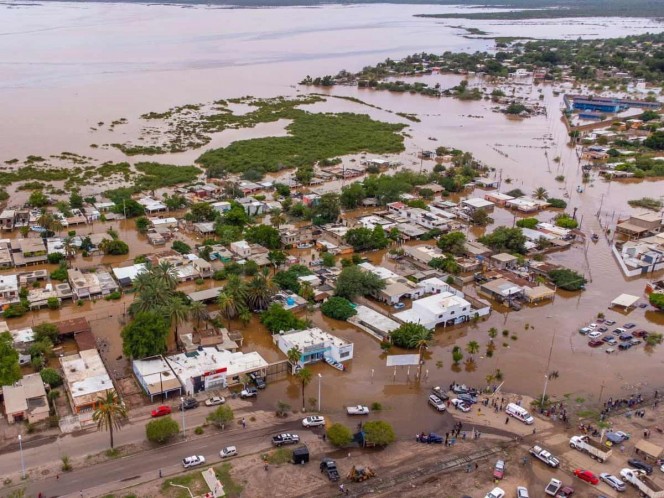 Colegio de Bachilleres en Empalme es refugio tras inundaciones