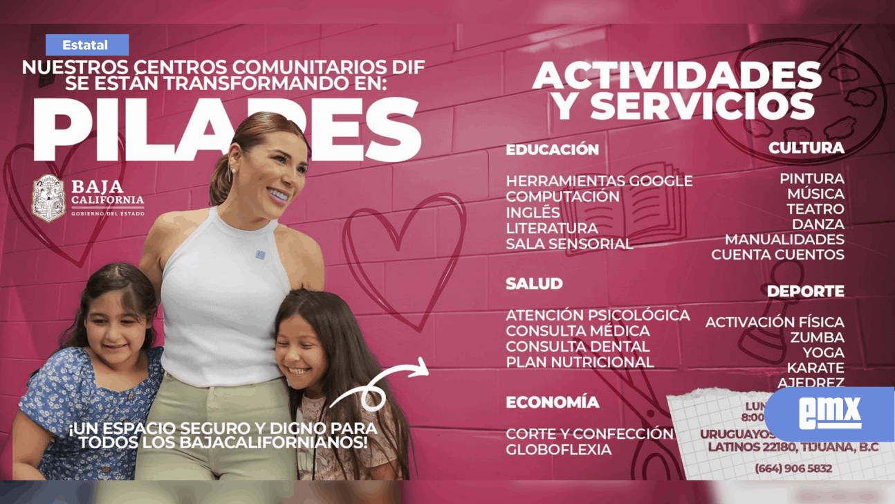 EVOLUCIONAN CENTROS COMUNITARIOS DE DIF A PILARES BC, SEÑALA GOBERNADORA